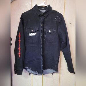 ASRV Black Lightweight Shirt Jacket Sleek Design